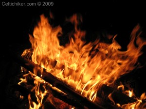 The fire after a few hours